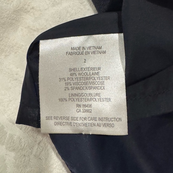 Theory Colete Shift Tweed Dress Sleeveless Wool Blend Pockets navy - Picture 8 of 9